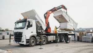 Camion-benne avec grue auxiliaire : usages et choix